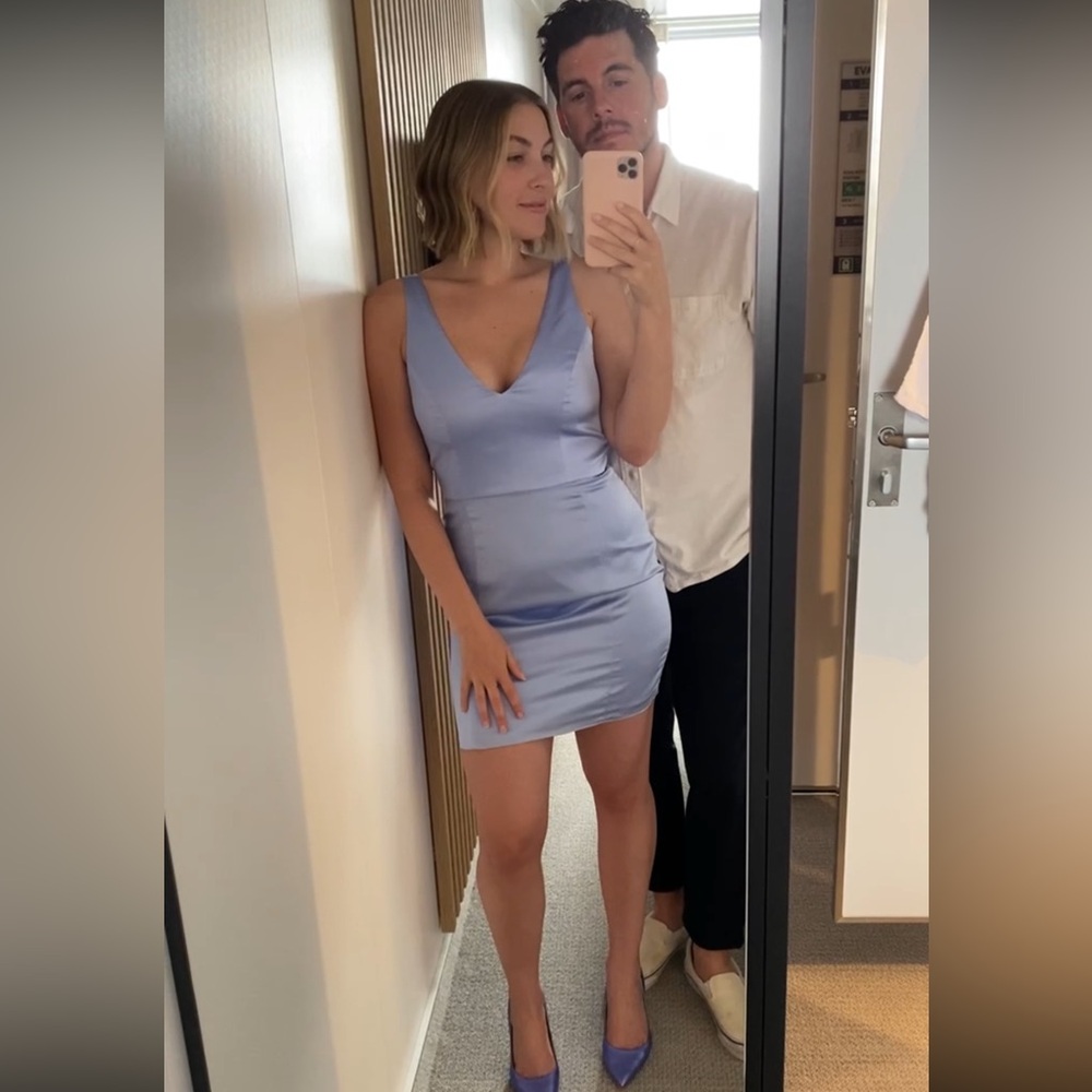 Amanda Uprichard Light Blue Mini Dress